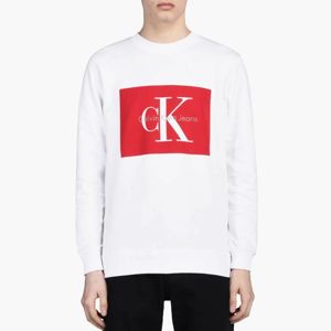 Calvin Klein pánská bílá mikina Hotoro - XL (112)